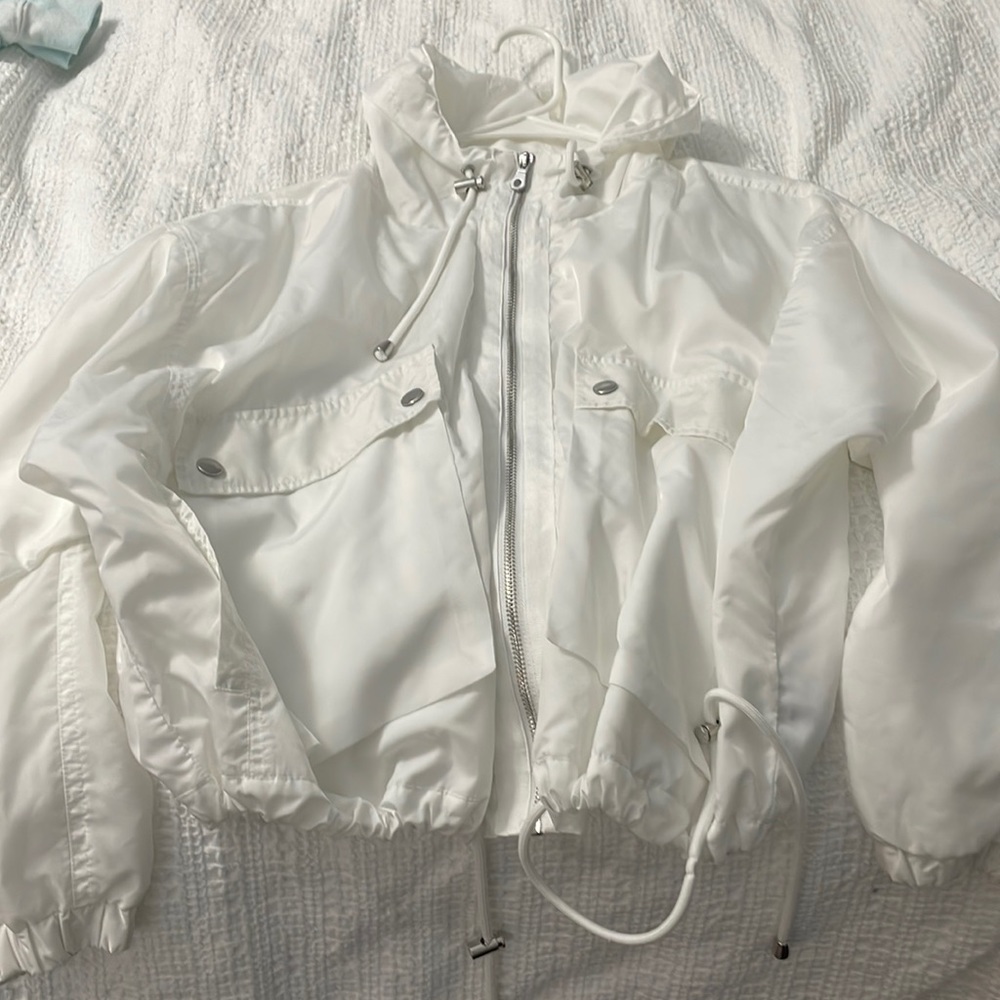 Utility Lighty weight streetwear white hoodie